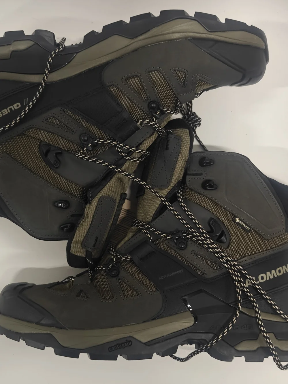 Salomon Quest 4 GTX Gore-Tex Hiking Boots Green Waterproof Men's 10